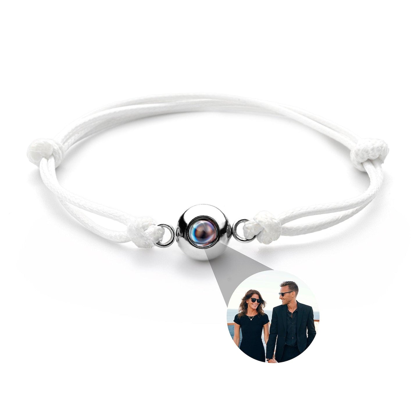 Adjustable Braided Bracelet With Hidden Photo