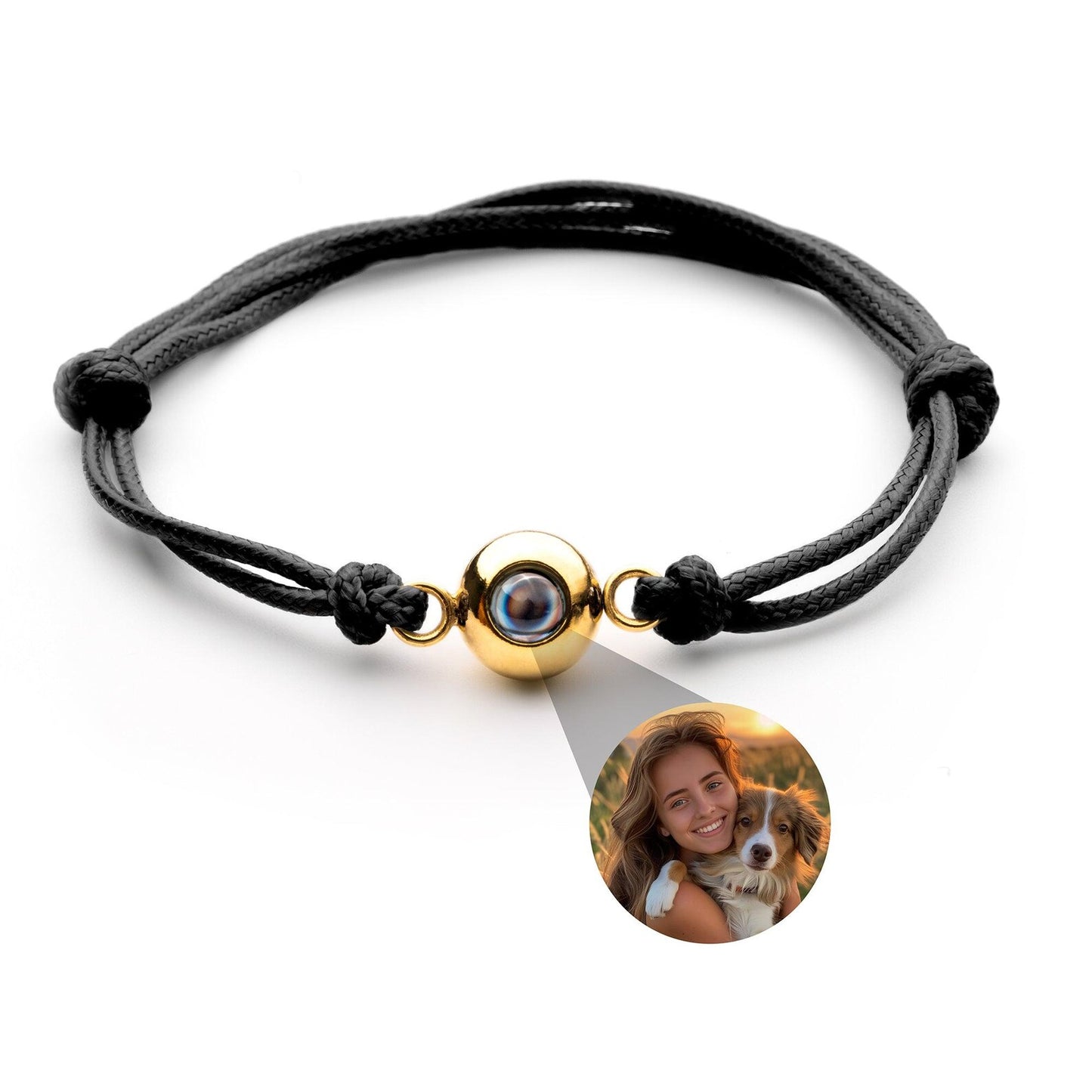 Adjustable Braided Bracelet With Hidden Photo