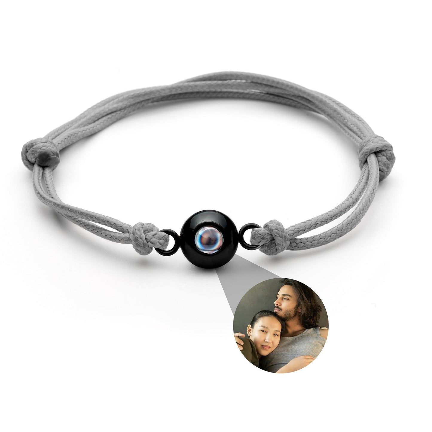 Adjustable Braided Bracelet With Hidden Photo