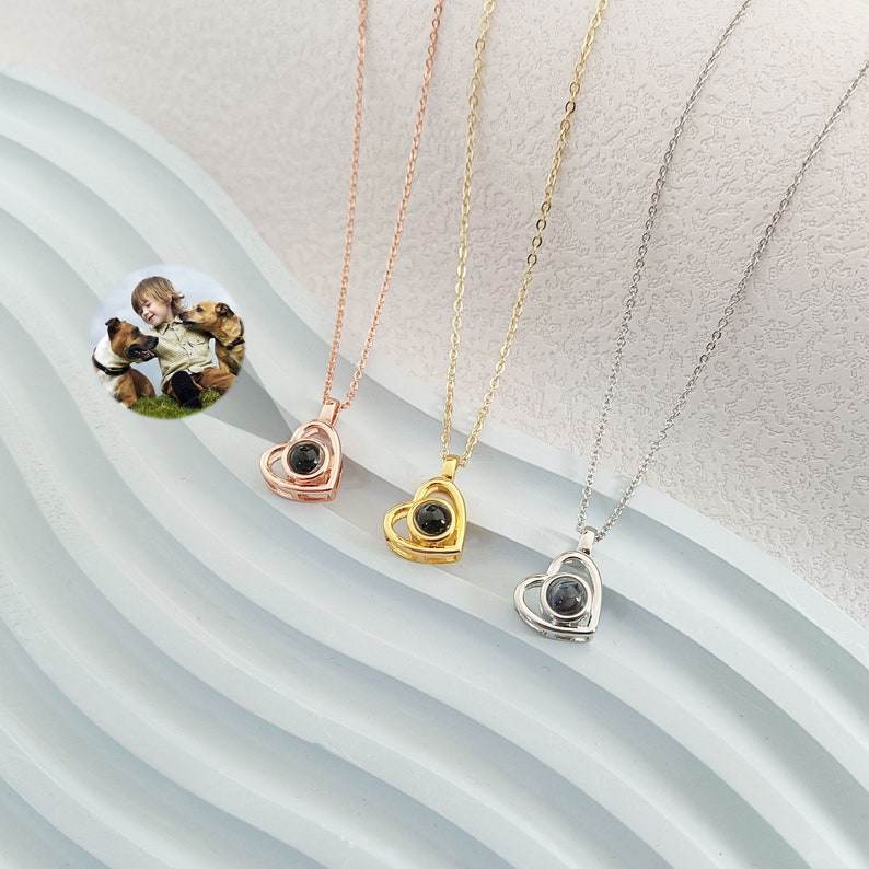 Custom Heart Photo Necklace - Pawisall