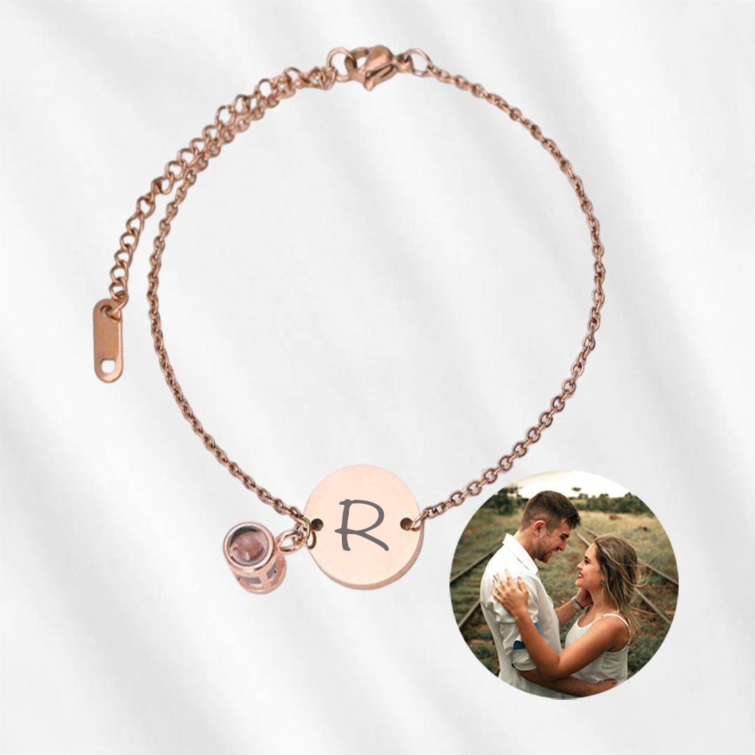 Personalisiertes Initialen- und Fotoarmband