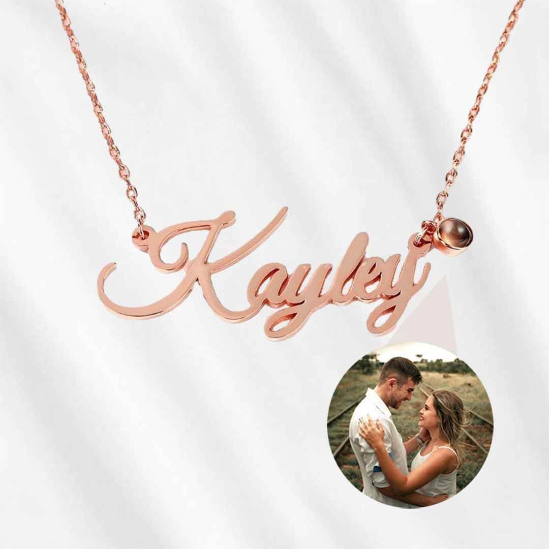 Custom Name and Photo Necklace - Pawisall