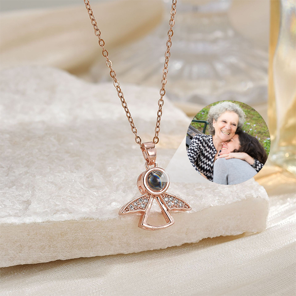 Angel's Light Photo Necklace for Memorials