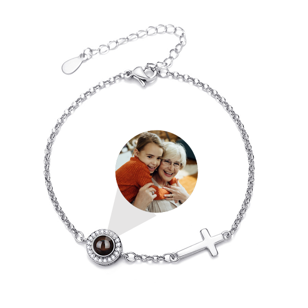 Cross & Cherished Moments Bracelet with Hidden Photo