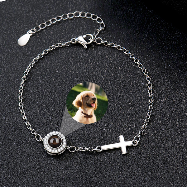 Cross & Cherished Moments Bracelet with Hidden Photo