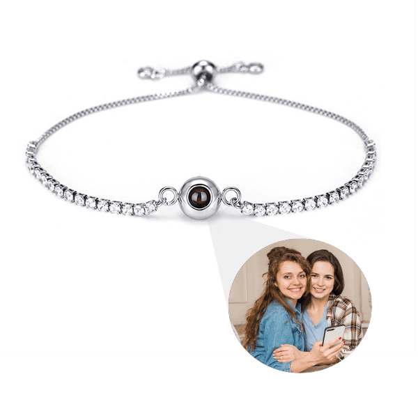 Custom Blissful Tennis Photo Bracelet - Pawisall