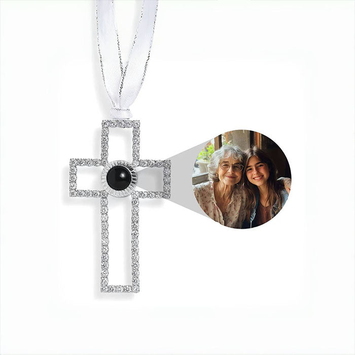 Timeless Love Cross Custom Photo Keepsake Ornament