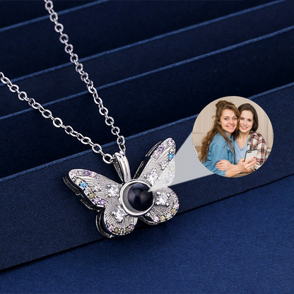 Gorgeous Butterfly Necklace with Hidden Photo