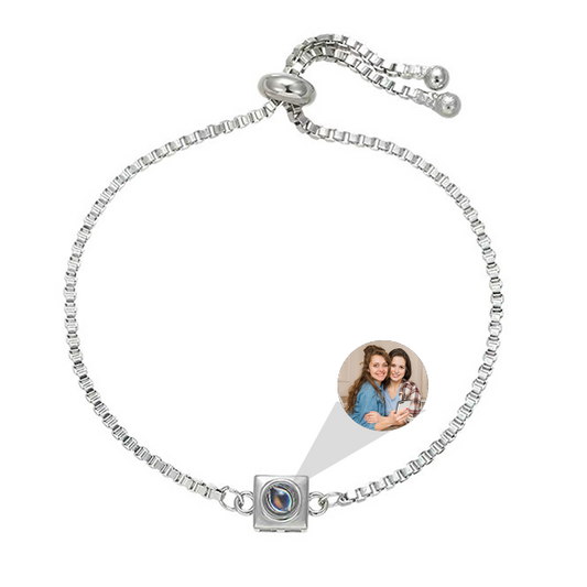 Custom Photo Bracelet Square Charm