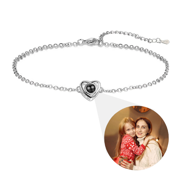 Custom Heart Photo Bracelet