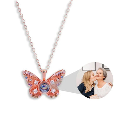 Gorgeous Butterfly Necklace with Hidden Photo