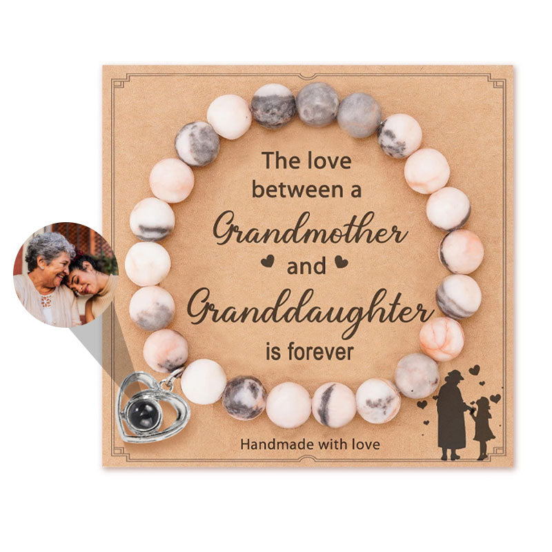 LoveStone Beaded Photo Photo Projection Bracelet For Mom