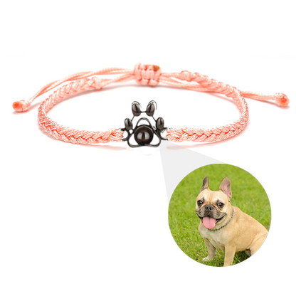 Paw Braided Bracelet with Photo Inside