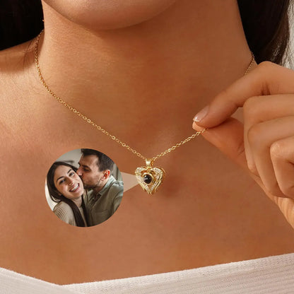 Loving Wings Necklace with Hidden Photo for Memorials