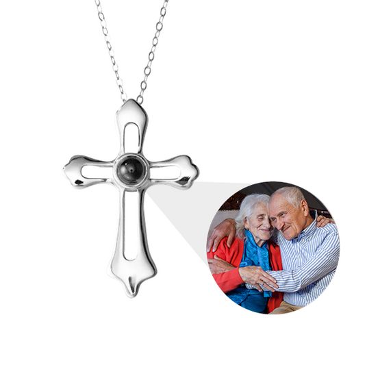 Custom Cross Photo Necklace