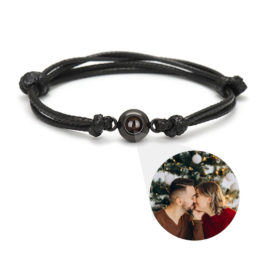 Adjustable Braided Bracelet With Hidden Photo