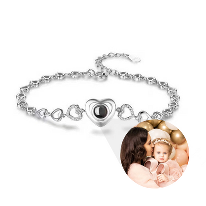 Custom Heart Bracelet With Photo Inside