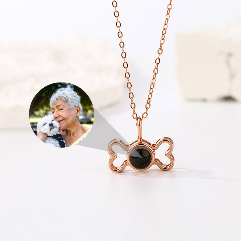 Cute Bone Necklace with Hidden Photo