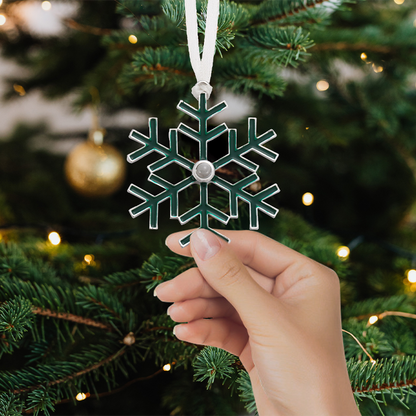 Personalized Glow-in-the-Dark Snowflake Christmas Ornament