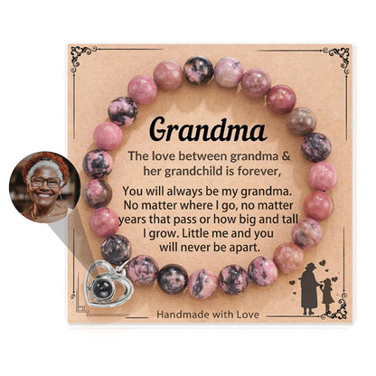 LoveStone Beaded Photo Photo Projection Bracelet For Mom