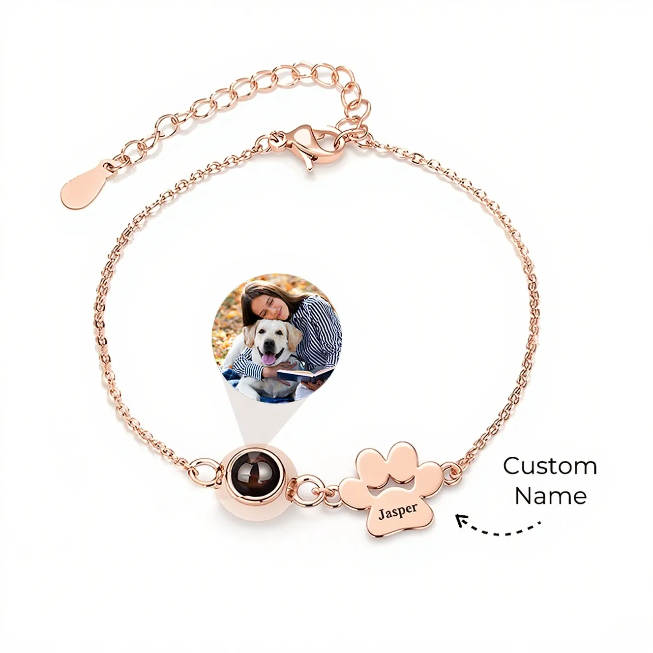FurEver Custom Pet Name Photo Bracelet