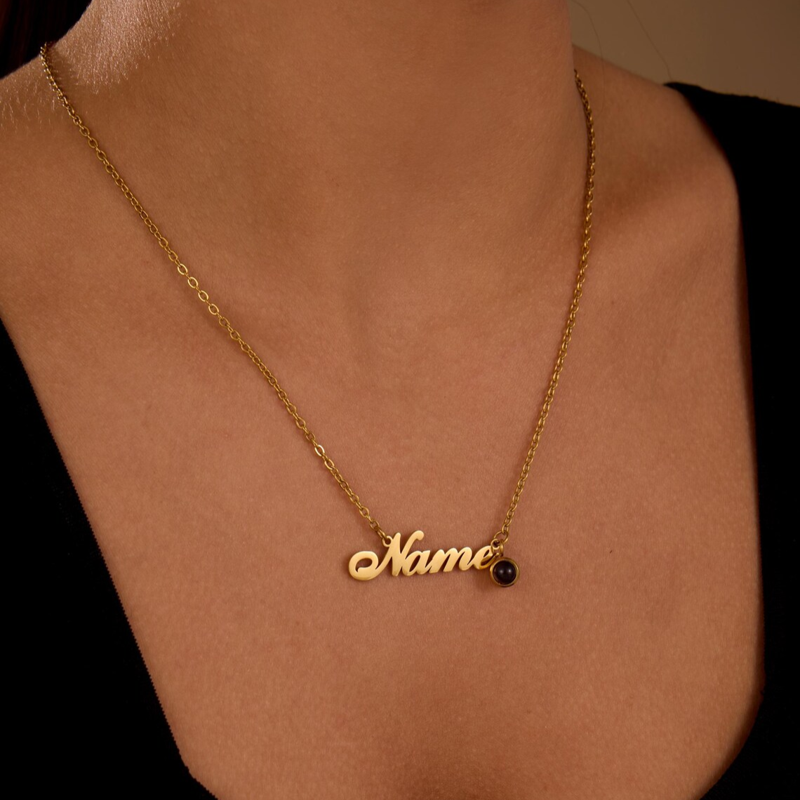 Custom Name and Photo Necklace