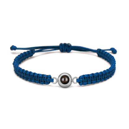 Personalized Braided Photo Bracelet for Men