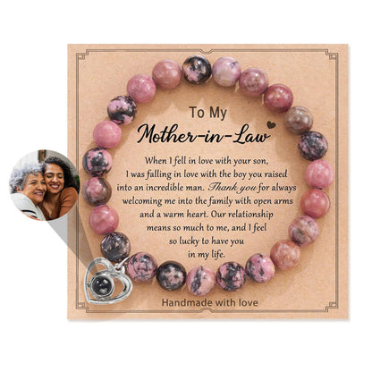 LoveStone Beaded Photo Photo Projection Bracelet For Mom