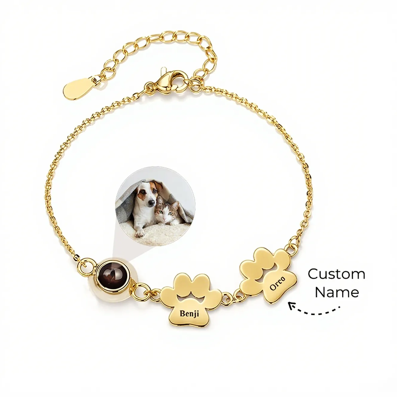 FurEver Custom Pet Name Photo Bracelet