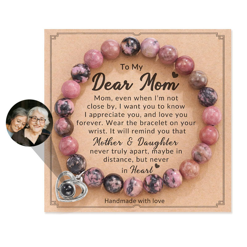 LoveStone Beaded Photo Photo Projection Bracelet For Mom