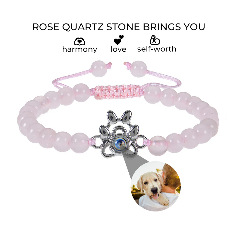 Personalized Paw Photo Beaded Bracelet