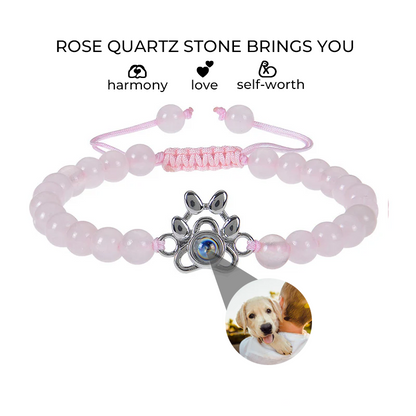 Personalized Paw Photo Beaded Bracelet