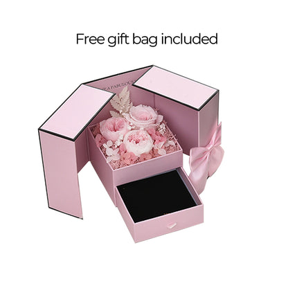 Coffret à bijoux en fleur de rose