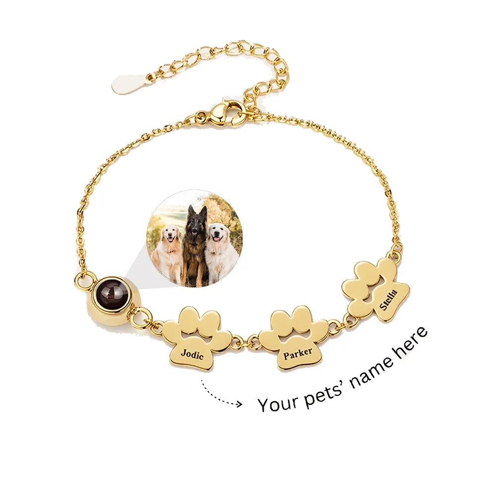 FurEver Custom Pet Name Photo Bracelet