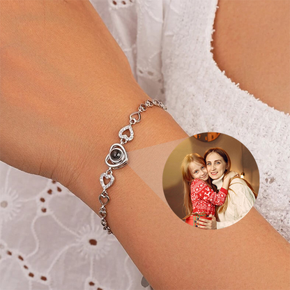 Custom Heart Bracelet With Photo Inside