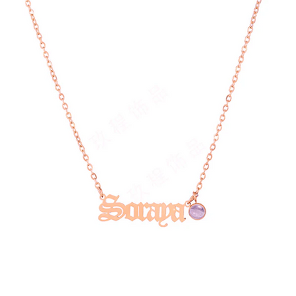 Custom Name Necklace With Photo Projection Pendant