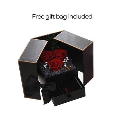 Coffret à bijoux en fleur de rose