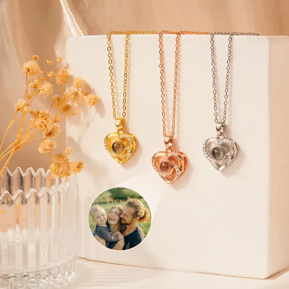 Eternal Heart Necklace With Photo Inside