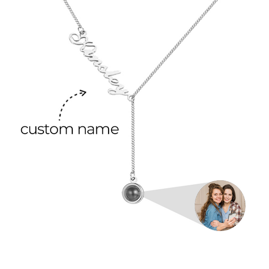 Personalized Photo Name Y Necklace