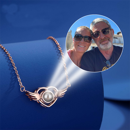 Angel's Embrace Photo Necklace For Memorials