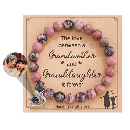 LoveStone Beaded Photo Photo Projection Bracelet For Mom