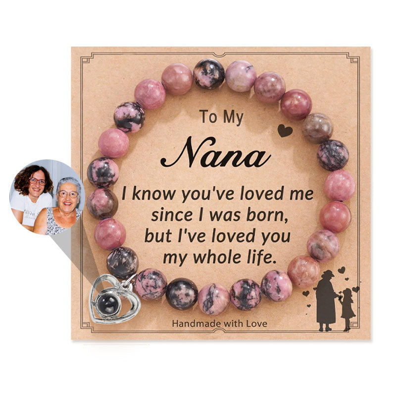 LoveStone Beaded Photo Photo Projection Bracelet For Mom