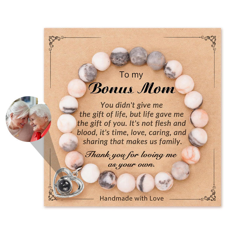 LoveStone Beaded Photo Photo Projection Bracelet For Mom