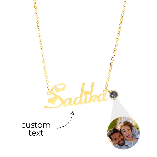 Love Photo Necklace With Custom Name