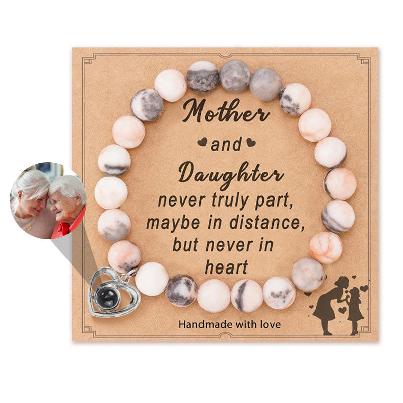 LoveStone Beaded Photo Photo Projection Bracelet For Mom