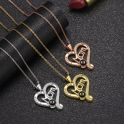 I Love You Mom Necklace Custom Gift for Mother's Day