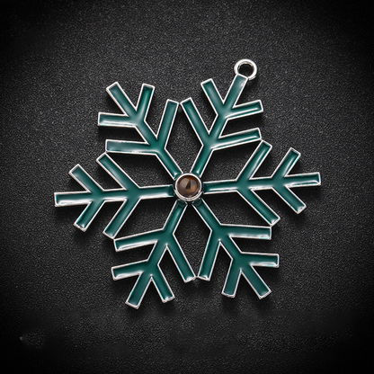 Personalized Glow-in-the-Dark Snowflake Christmas Ornament