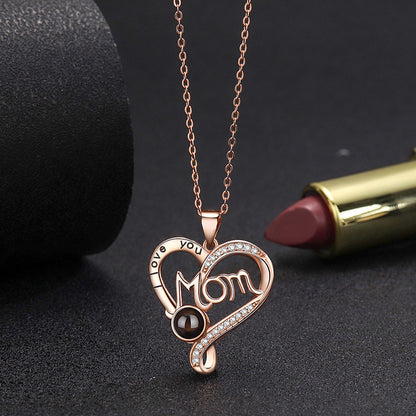 I Love You Mom Necklace Custom Gift for Mother's Day