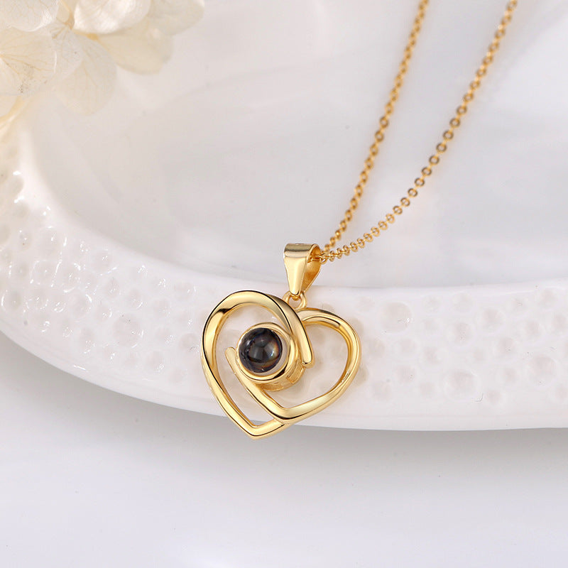 Eternal Heart Necklace with Hidden Photo