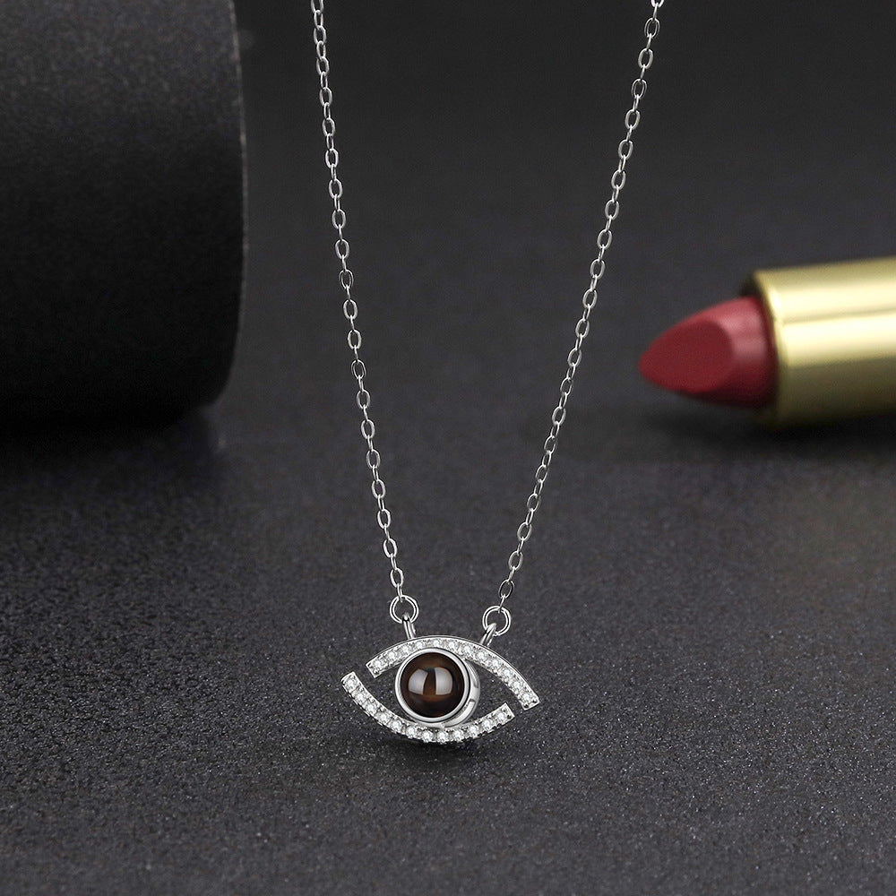 Personalized Evil Eye Photo Necklace